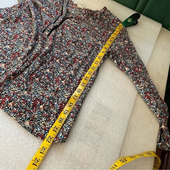 MEADOW RUE | Anthropologie Luana Floral Print Split Neck Woven Blouse Distsy - Picture 9 of 9